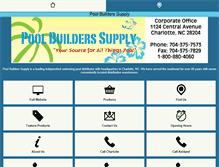 Tablet Screenshot of poolbuilderssupply.com